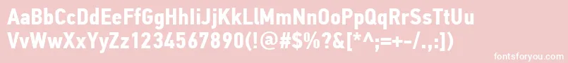 PfdintextcondproBold Font – White Fonts on Pink Background