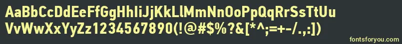 PfdintextcondproBold Font – Yellow Fonts on Black Background