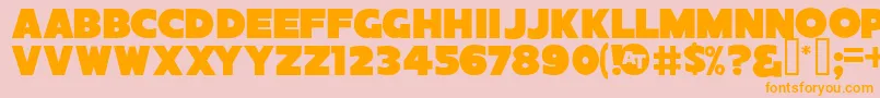 Sansposterbold Font – Orange Fonts on Pink Background