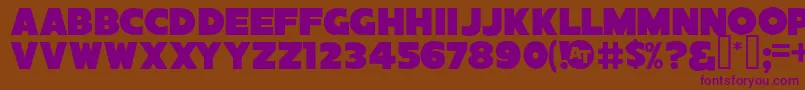 Sansposterbold Font – Purple Fonts on Brown Background