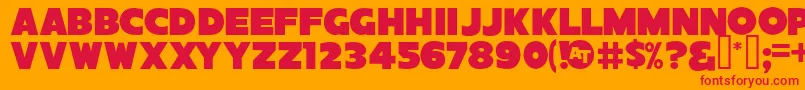 Más sobre la fuente Sansposterbold fuente Sansposterbold – Fuentes Rojas Sobre Fondo Naranja