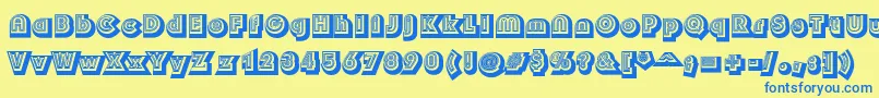 Soul Font – Blue Fonts on Yellow Background