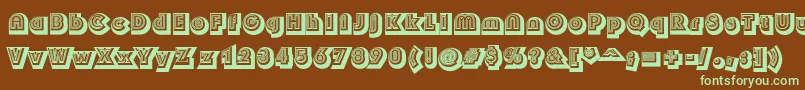 Soul Font – Green Fonts on Brown Background