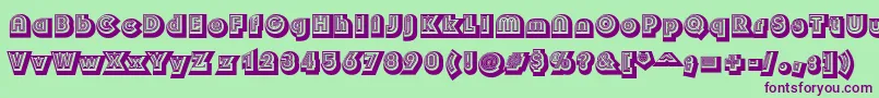 Soul Font – Purple Fonts on Green Background