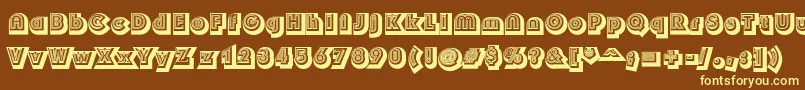 Soul Font – Yellow Fonts on Brown Background