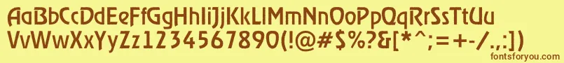 Police ARewinderrgh – polices brunes sur fond jaune