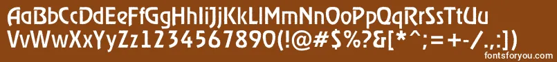 Weitere Informationen zur ARewinderrgh-Schriftart ARewinderrgh-Schriftart – Weiße Schriften auf braunem Hintergrund