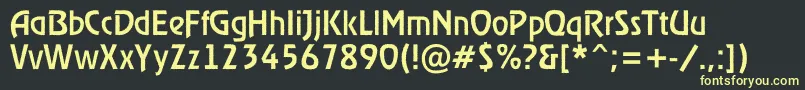 ARewinderrgh Font – Yellow Fonts on Black Background