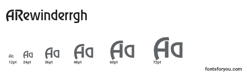 Размеры шрифта ARewinderrgh