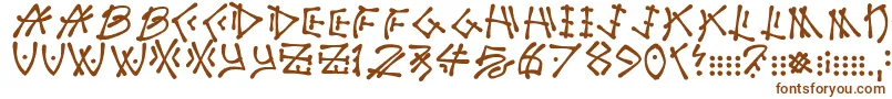 Шрифт Nuttycaptain – коричневые шрифты на белом фоне
