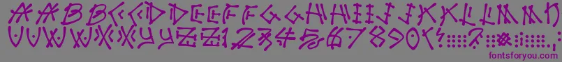 Шрифт Nuttycaptain – фиолетовые шрифты на сером фоне