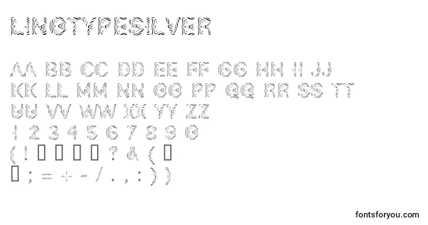 Czcionka LinotypeSilver – alfabet, cyfry, specjalne znaki