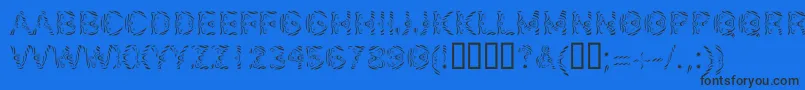 LinotypeSilver-fontti – mustat fontit sinisellä taustalla