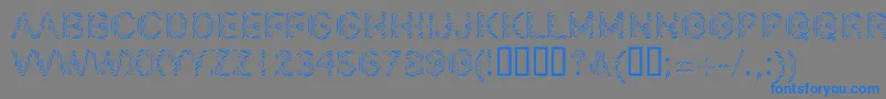 LinotypeSilver-Schriftart – Blaue Schriften auf grauem Hintergrund