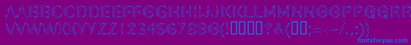 LinotypeSilver-Schriftart – Blaue Schriften auf violettem Hintergrund