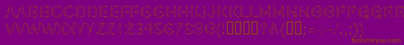 Więcej informacji o czcionce LinotypeSilver Czcionka LinotypeSilver – brązowe czcionki na fioletowym tle