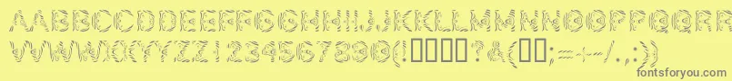 LinotypeSilver-Schriftart – Graue Schriften auf gelbem Hintergrund