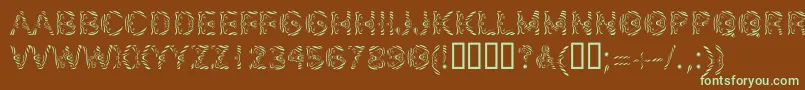 LinotypeSilver Font – Green Fonts on Brown Background