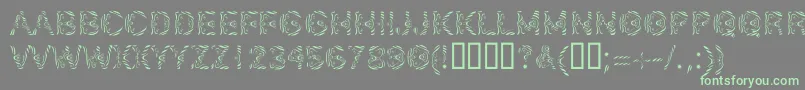 フォントLinotypeSilver – 灰色の背景に緑のフォント