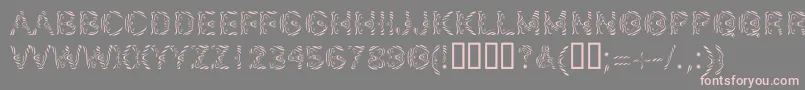 フォントLinotypeSilver – 灰色の背景にピンクのフォント