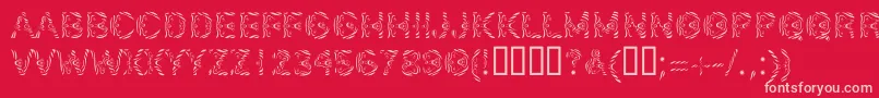 Шрифт LinotypeSilver – розовые шрифты на красном фоне