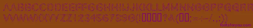 Czcionka LinotypeSilver – fioletowe czcionki na brązowym tle