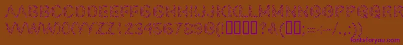 LinotypeSilver-Schriftart – Violette Schriften auf braunem Hintergrund