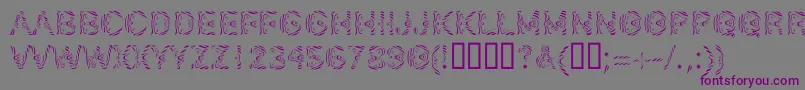 LinotypeSilver-Schriftart – Violette Schriften auf grauem Hintergrund