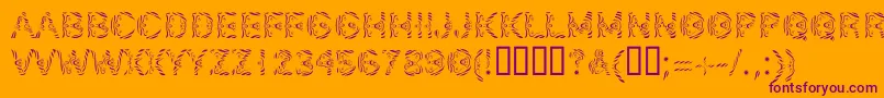 LinotypeSilver-Schriftart – Violette Schriften auf orangefarbenem Hintergrund