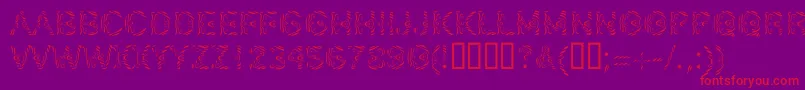 LinotypeSilver Font – Red Fonts on Purple Background