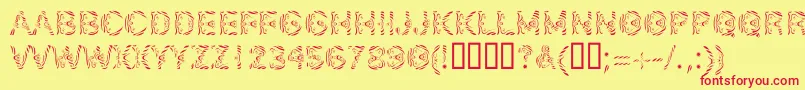 LinotypeSilver Font – Red Fonts on Yellow Background