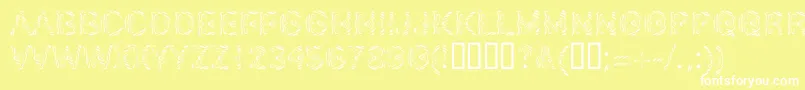 フォントLinotypeSilver – 黄色い背景に白い文字