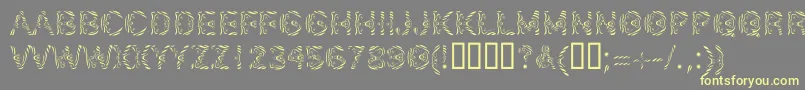 LinotypeSilver Font – Yellow Fonts on Gray Background