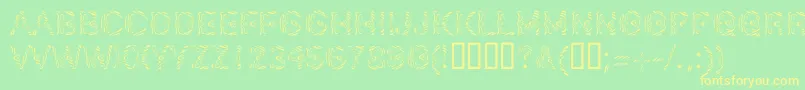Police LinotypeSilver – polices jaunes sur fond vert