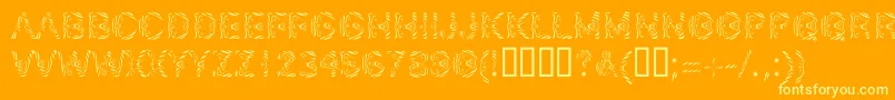 Czcionka LinotypeSilver – żółte czcionki na pomarańczowym tle