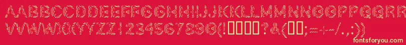 LinotypeSilver-fontti – keltaiset fontit punaisella taustalla