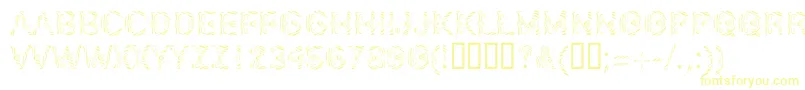 フォントLinotypeSilver – 白い背景に黄色の文字