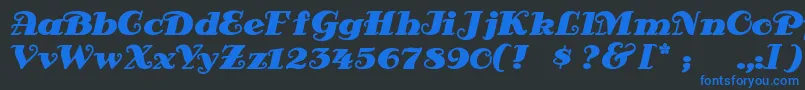 Antsypan Font – Blue Fonts on Black Background