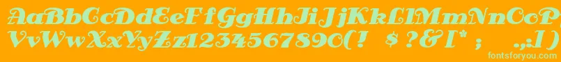 Antsypan Font – Green Fonts on Orange Background