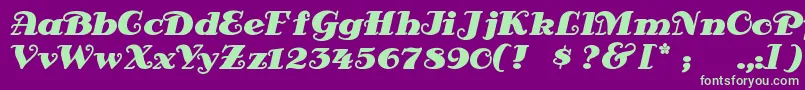 Antsypan Font – Green Fonts on Purple Background