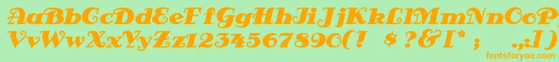 Antsypan Font – Orange Fonts on Green Background