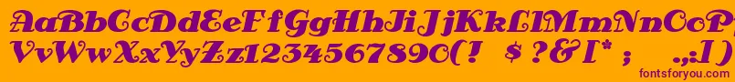 Antsypan Font – Purple Fonts on Orange Background