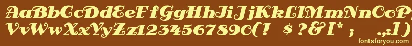 Antsypan Font – Yellow Fonts on Brown Background