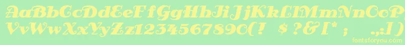 Antsypan Font – Yellow Fonts on Green Background