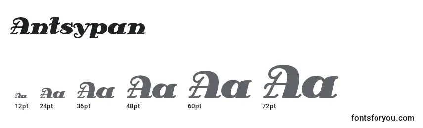 Antsypan Font Sizes