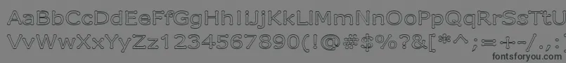 DrummonOutline Font – Black Fonts on Gray Background