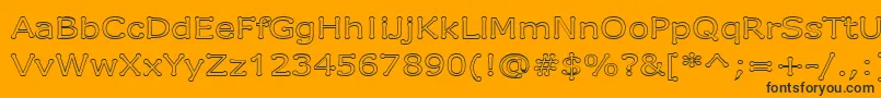 DrummonOutline Font – Black Fonts on Orange Background