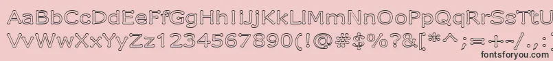 DrummonOutline-Schriftart – Schwarze Schriften auf rosa Hintergrund