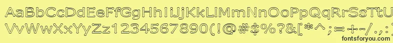 DrummonOutline Font – Black Fonts on Yellow Background