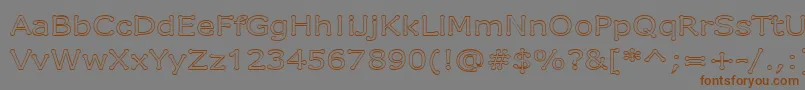DrummonOutline Font – Brown Fonts on Gray Background